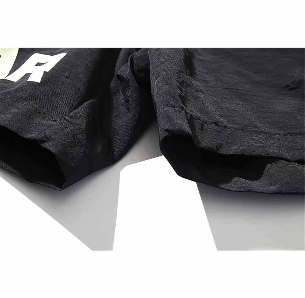 Hellstar Flame / Racing Logo Shorts Black
