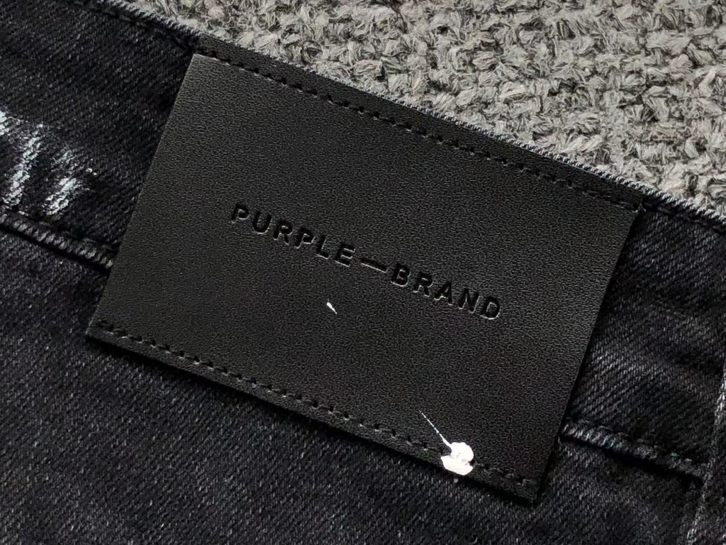 Purple Brand P001 Black Paint Splatter Jeans