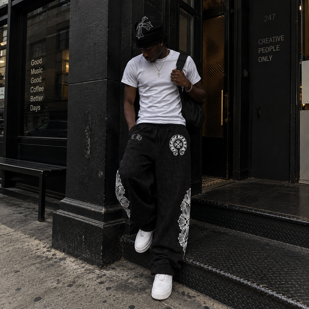 Pantalón Chrome Hearts Cemetery Cross All Over Print