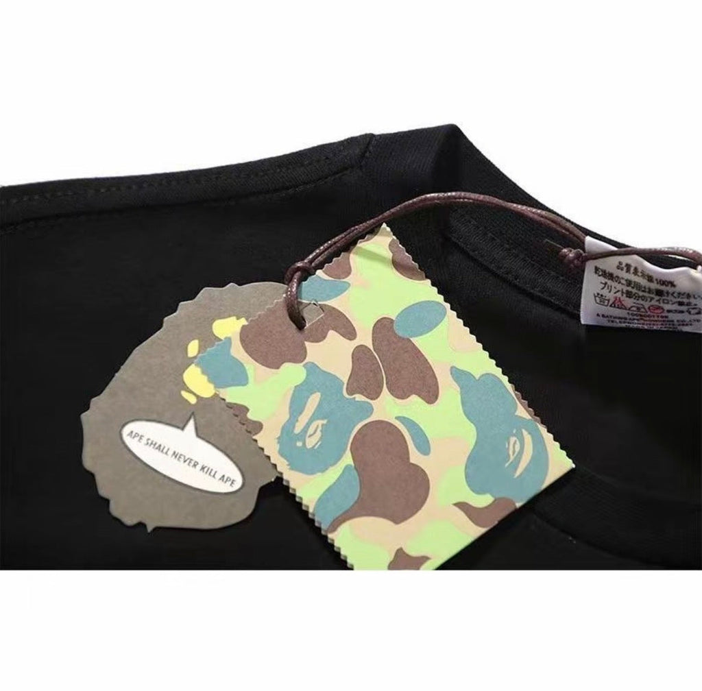 BAPE Shark Graphic Tee – Black