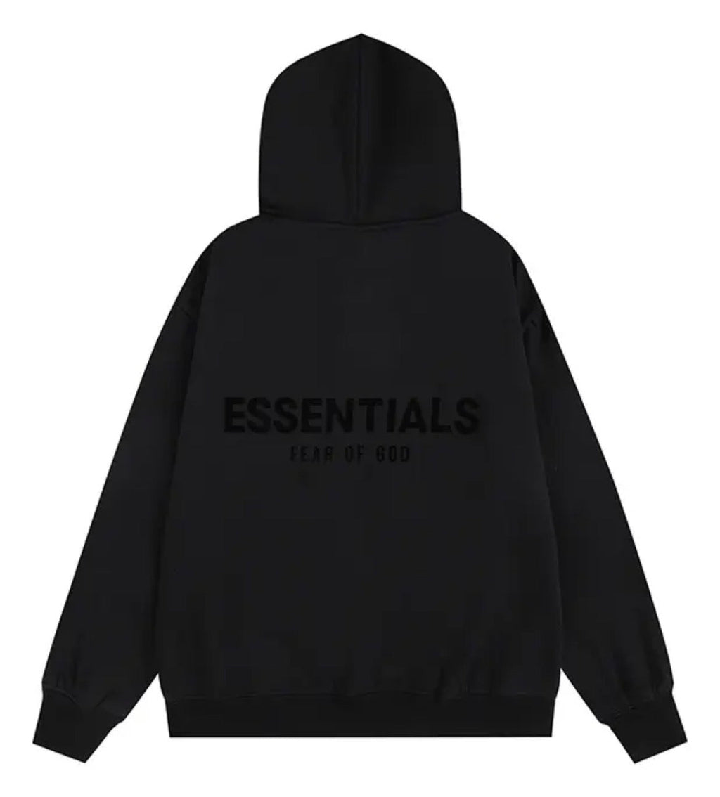 Essential Hoodie “Midnight Black” - Black