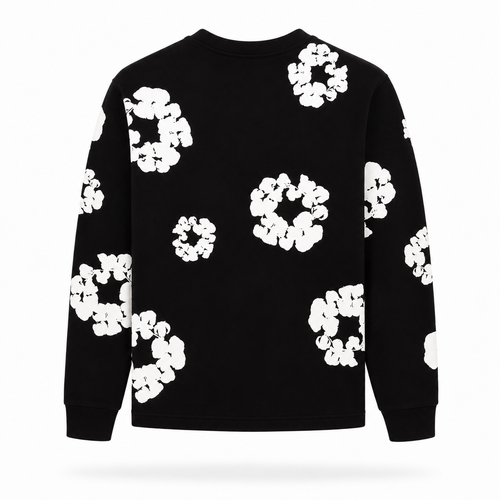 Camiseta Denim Tears Wreath Negra