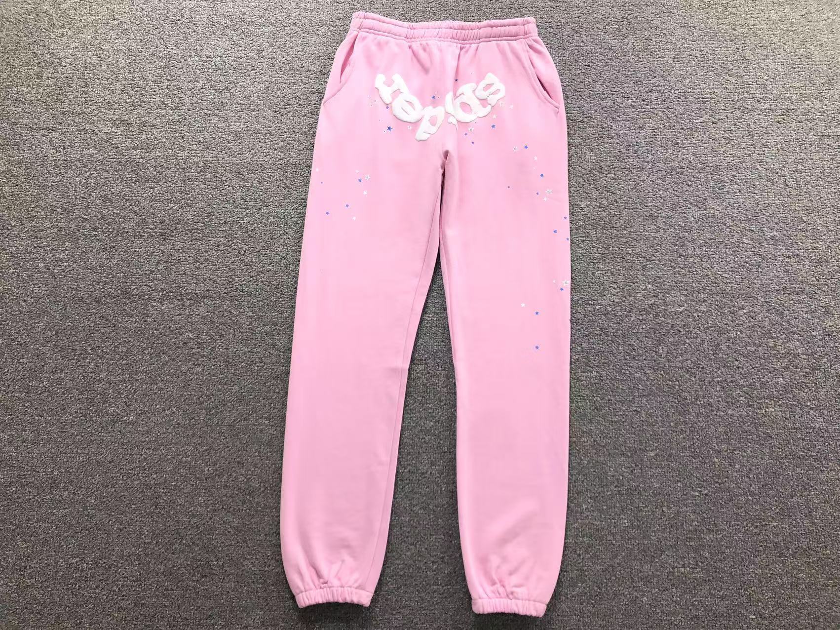 Sp5der P*nk Sweatpants Pink / White