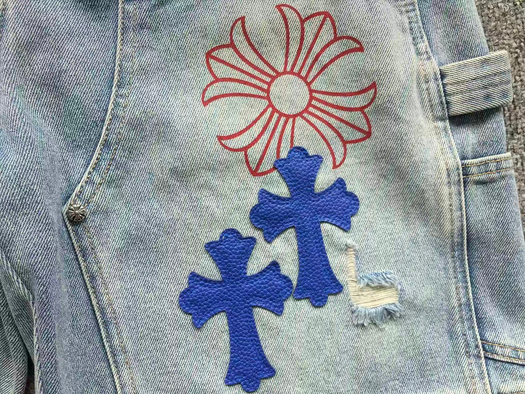 Chrome Hearts Multi Cross Carpenter Denim Shorts – Light Blue