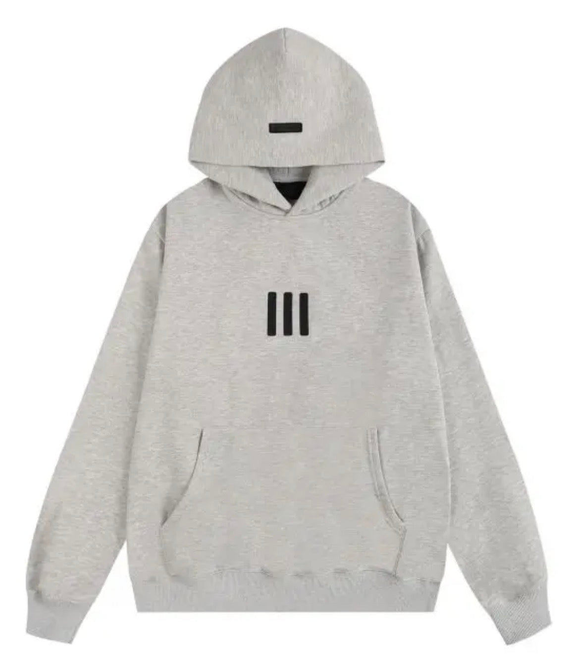 Essential Hoodie Minimal 3 Bars Grey (Oversized Fit)