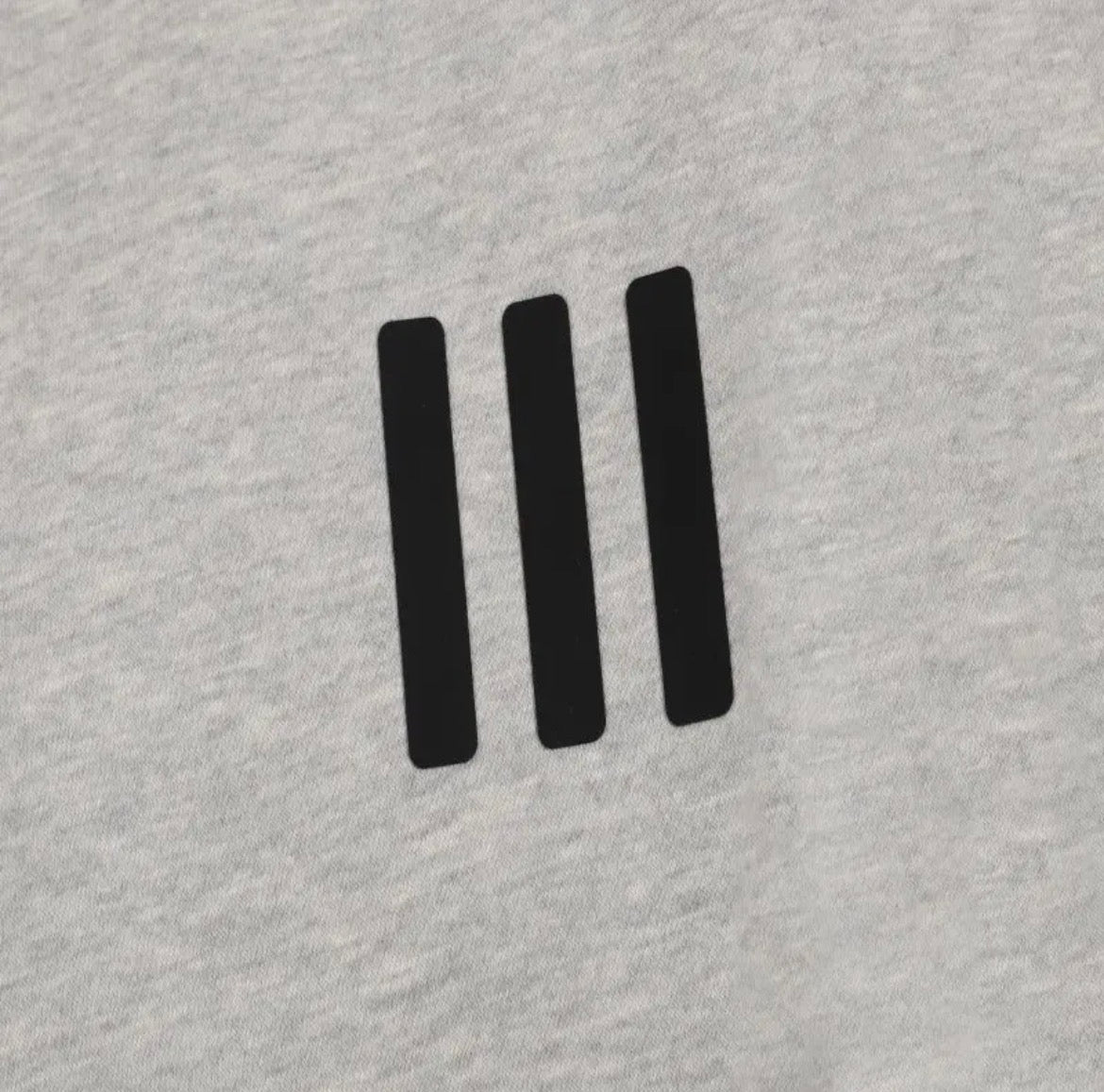 Essential Hoodie Minimal 3 Bars Grey (Oversized Fit)