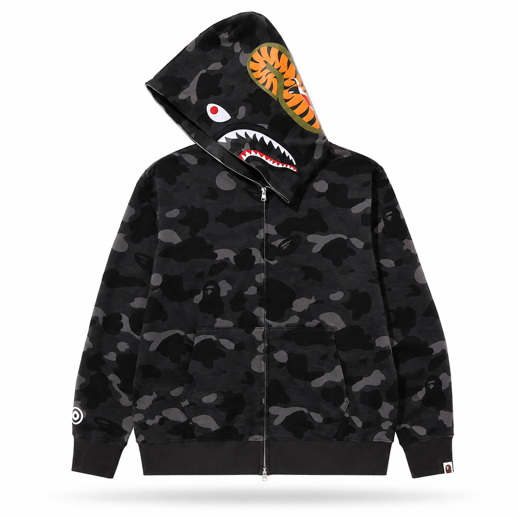 Sudadera BAPE Shark Split Camo Negro