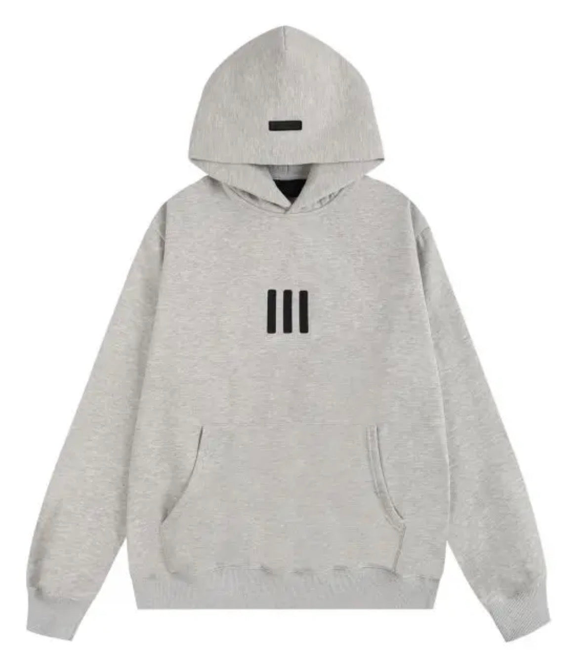 Essentials Hoodie Minimal 3 Bars White (Clean Edition)