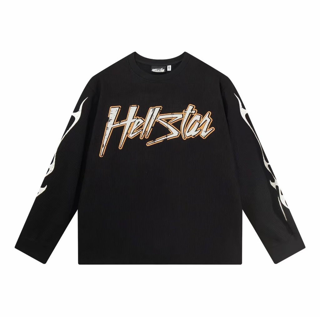 Hellstar Classic Logo Waffle Knit Tee — Black