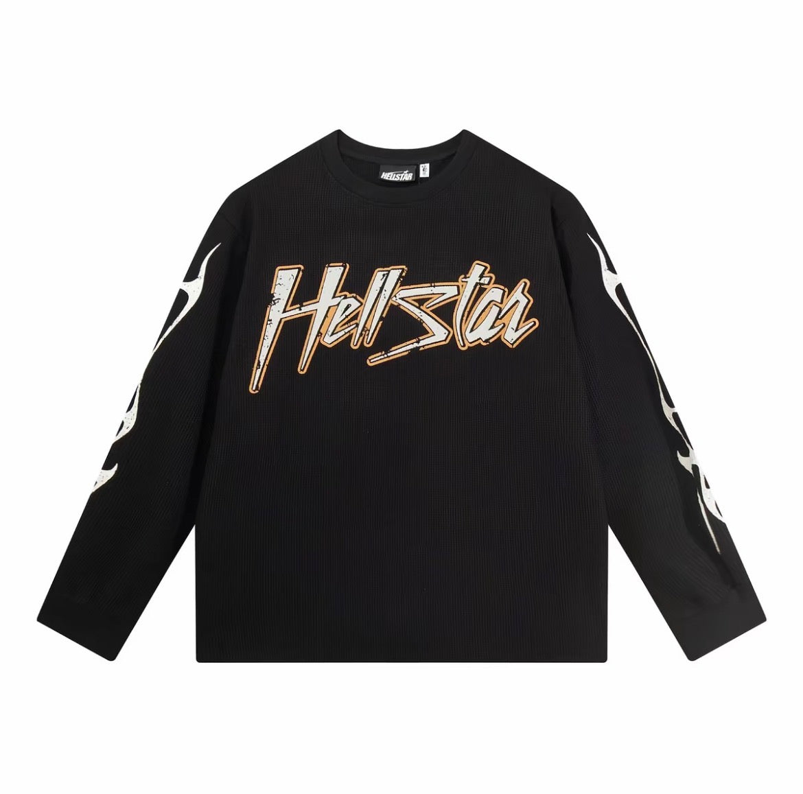 Hellstar Classic Logo Waffle Knit Tee — Black