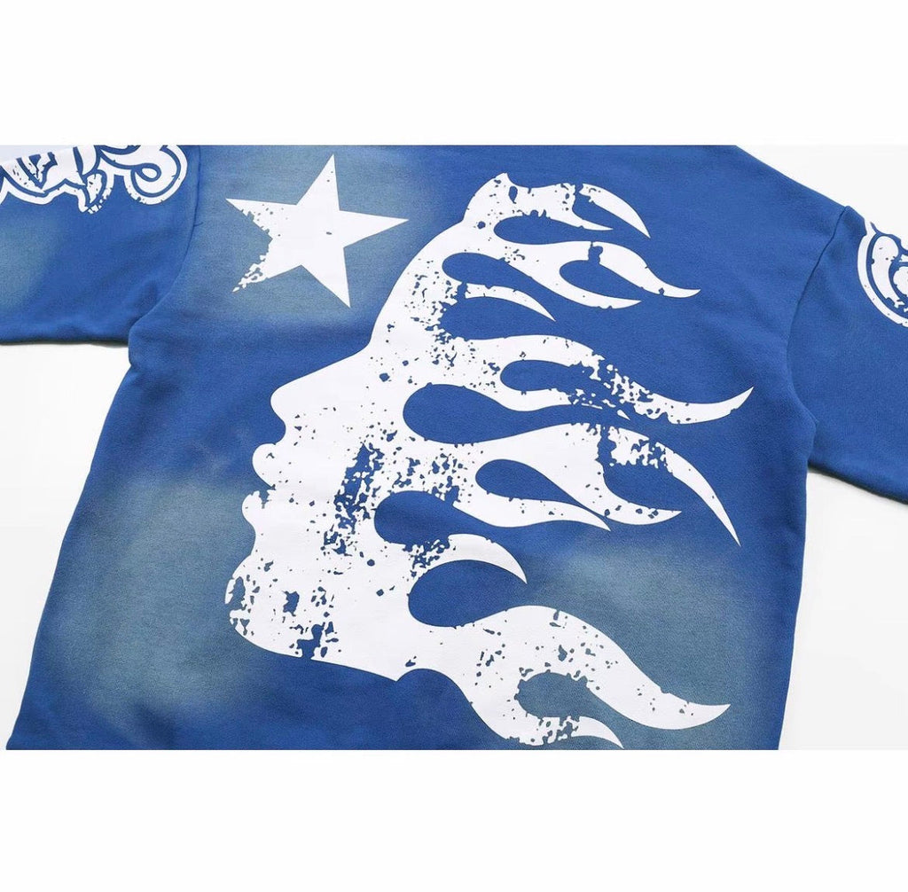 Hellstar Graffiti Hoodie – Blue