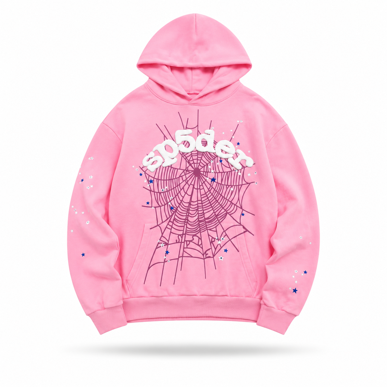 Sp5der P*nk Hoodie (Pink/White Web)