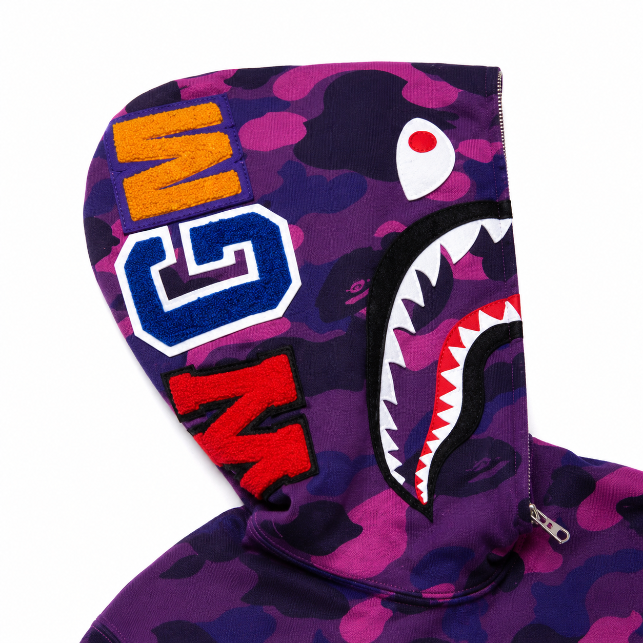 Sudadera BAPE Shark Split Camo Violeta