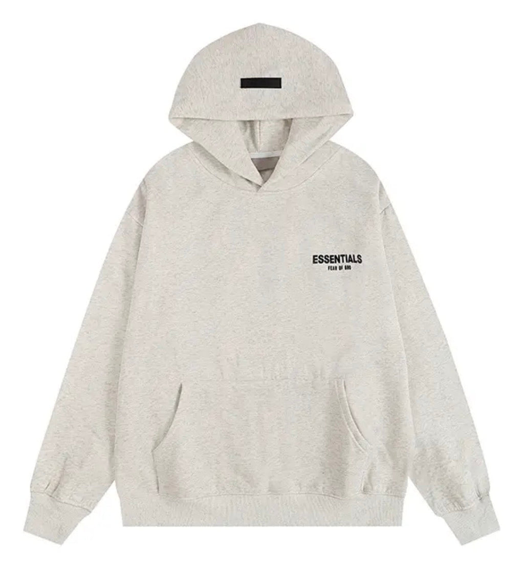 Essential Back Logo Hoodie (“Light Oatmeal / Grey”)