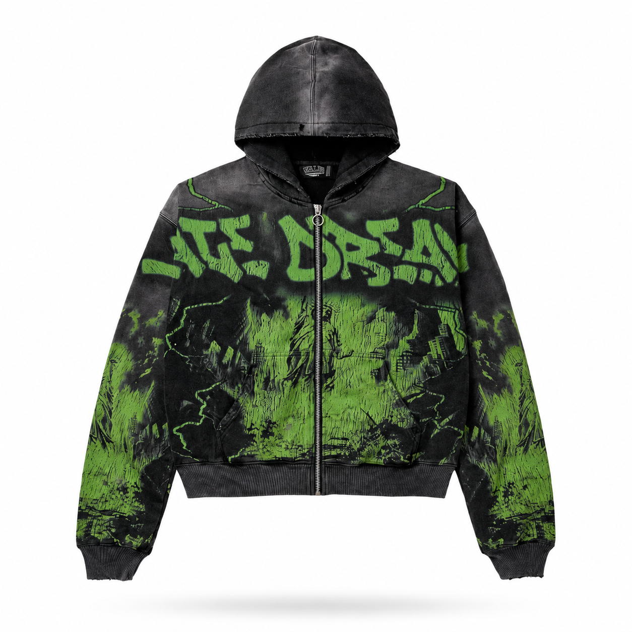 Sudadera Vale Forever Nightmare Verde & Negro