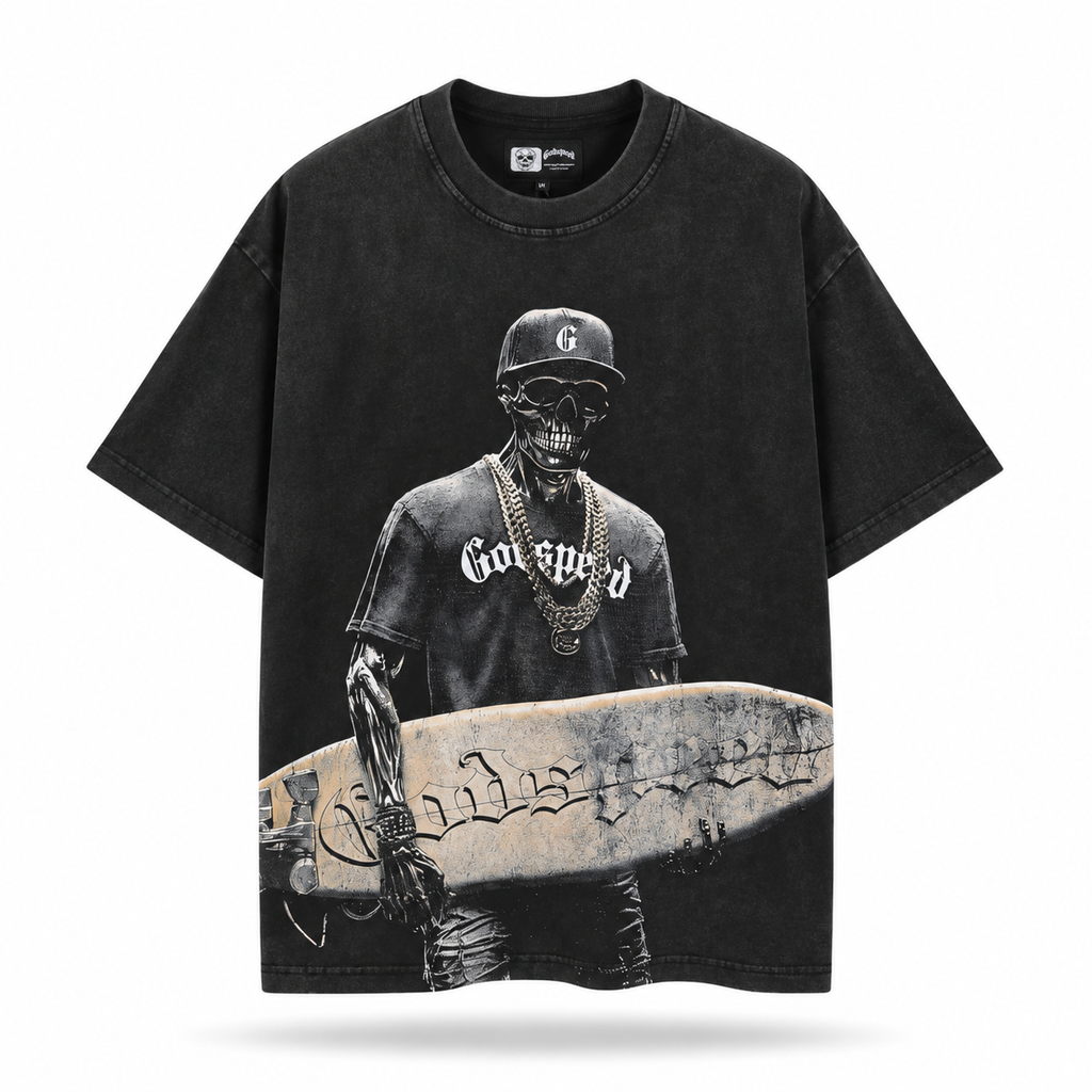 Camiseta Godspeed Skeleton Surf
