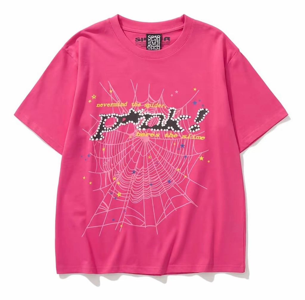 SP5DER P*NK Web Tee Pink