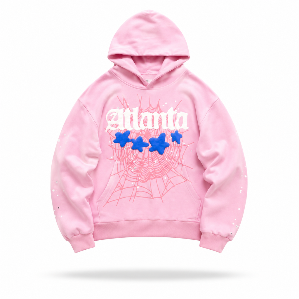 Sp5der Atlanta Hoodie Pink