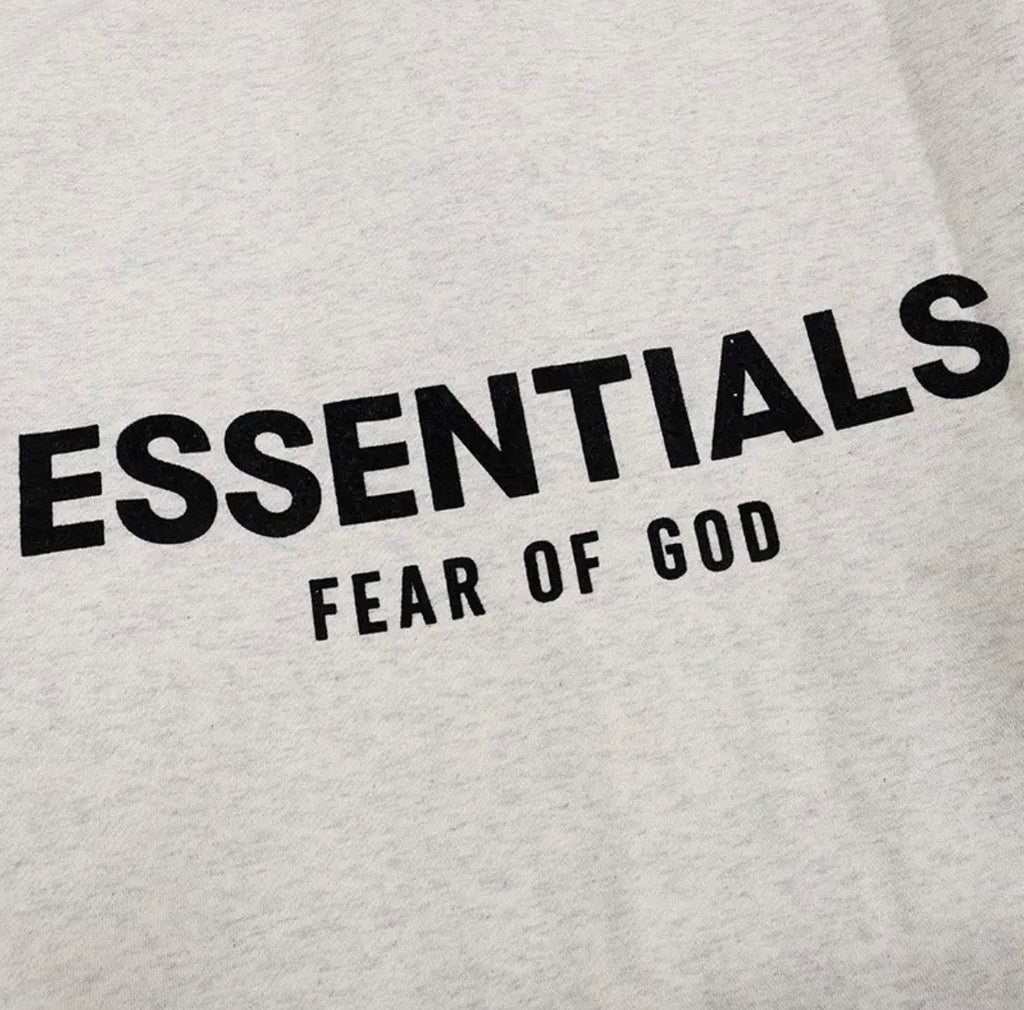 Essential Back Logo Hoodie (“Light Oatmeal / Grey”)