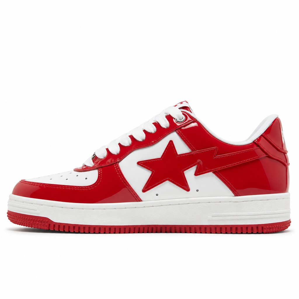 Sneaker BAPE APE Sta Charol Blanco Rojo