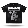Hellstar Moto-Sports Heavyweight Boxy Tee — Black