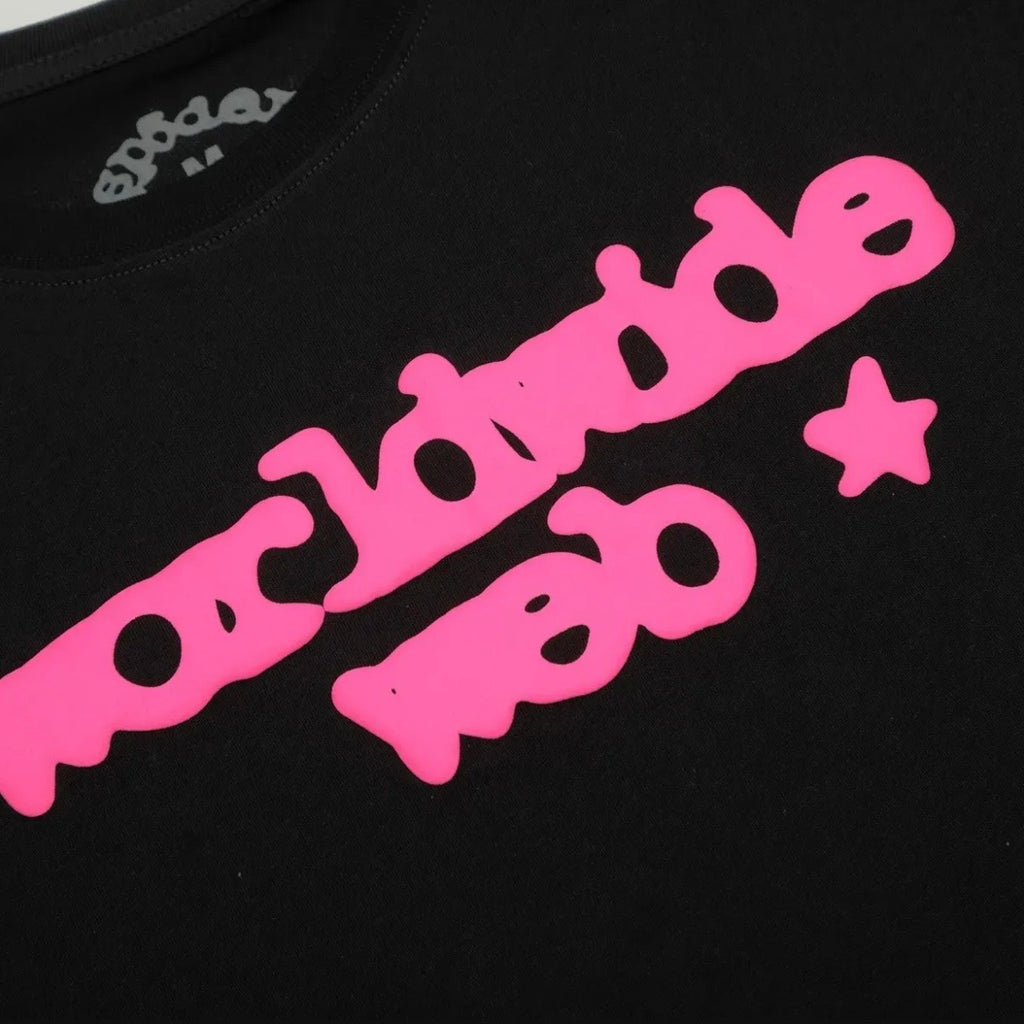 Sp5der "Worldwide Web" Puff Tee / Black