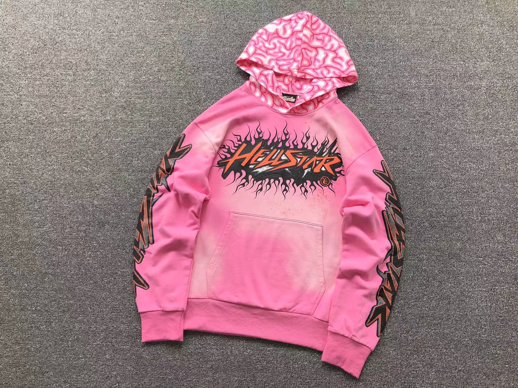 Hellstar Brain Fade Hoodie Pink