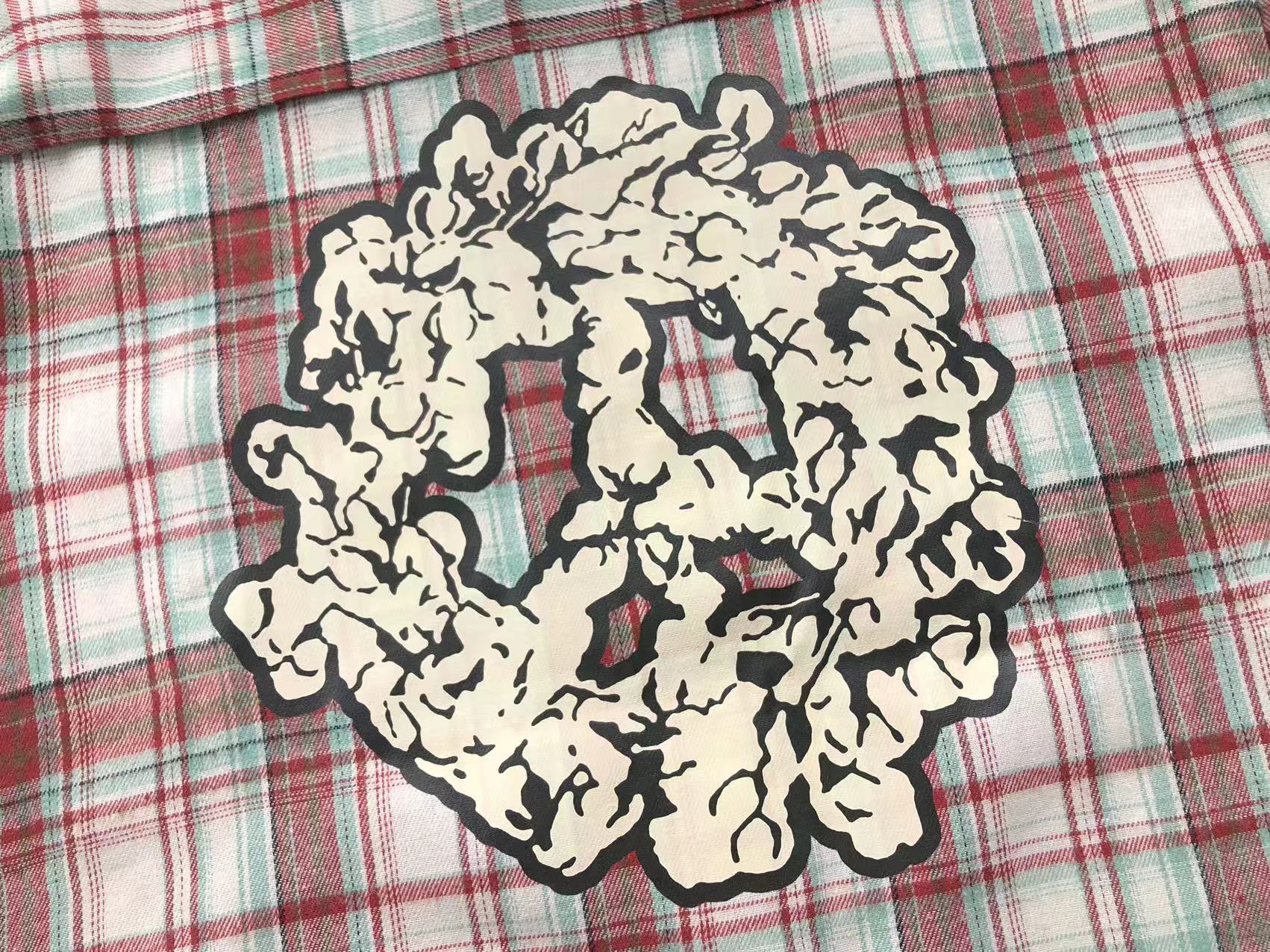 Denim Tears Cotton Wreath Pajama Shirt Red Plaid