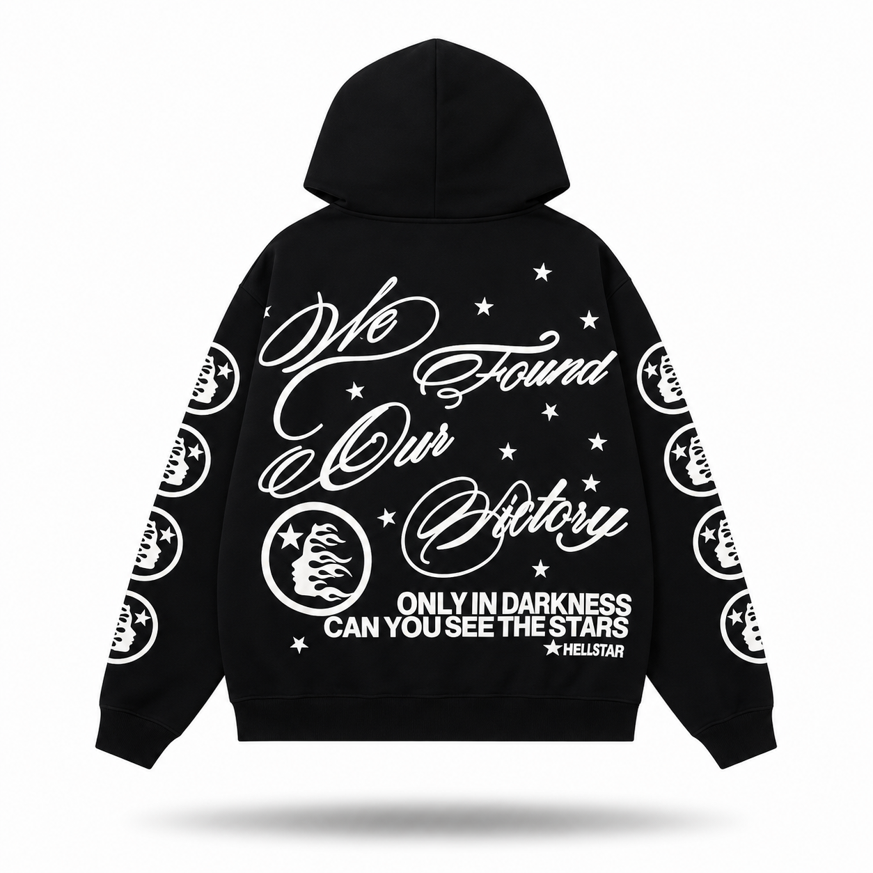 Hellstar Gothic Angel Heavyweight Oversized Hoodie — Black