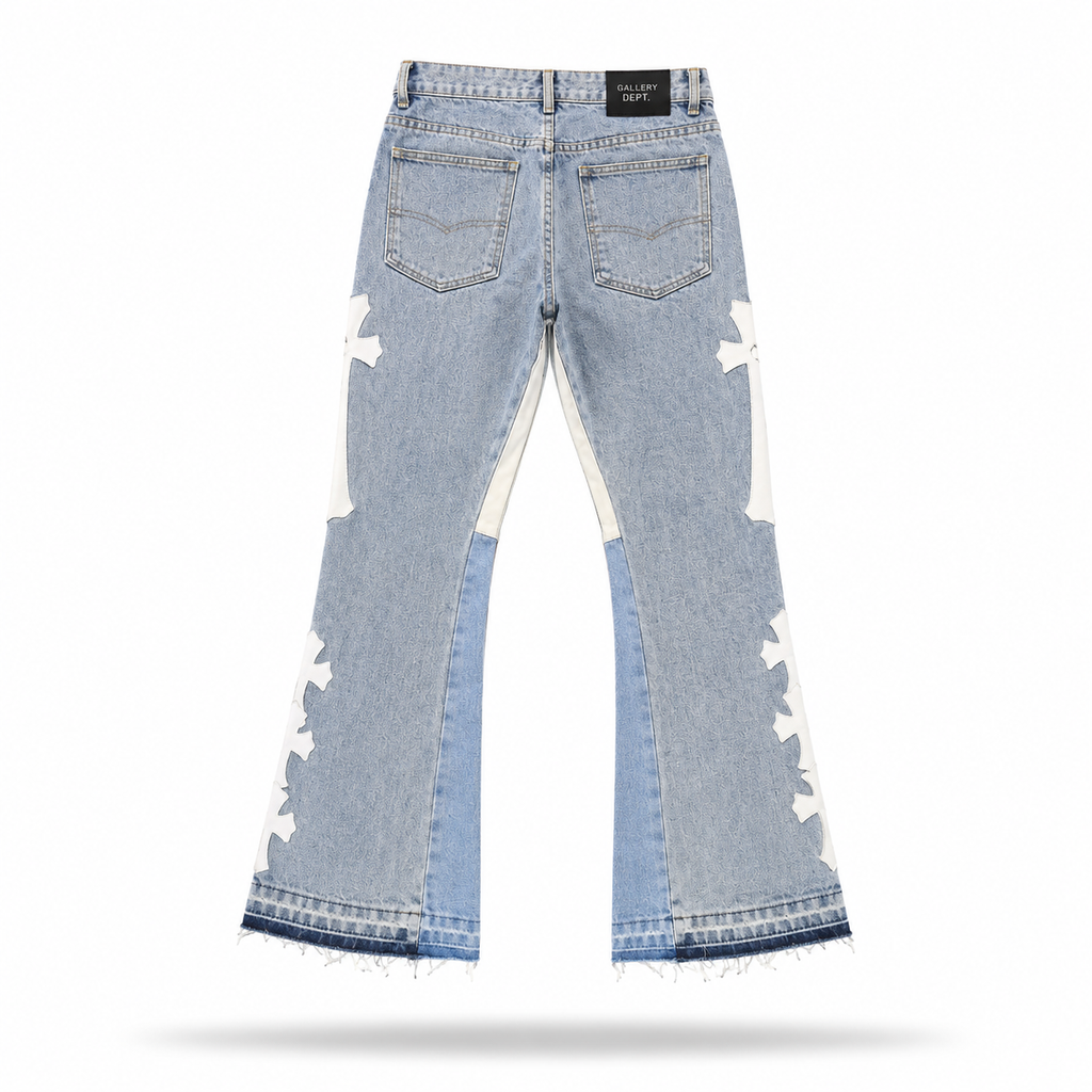 Chrome Hearts × Gallery Dept. – Side Cross Embroidered Wash Blue