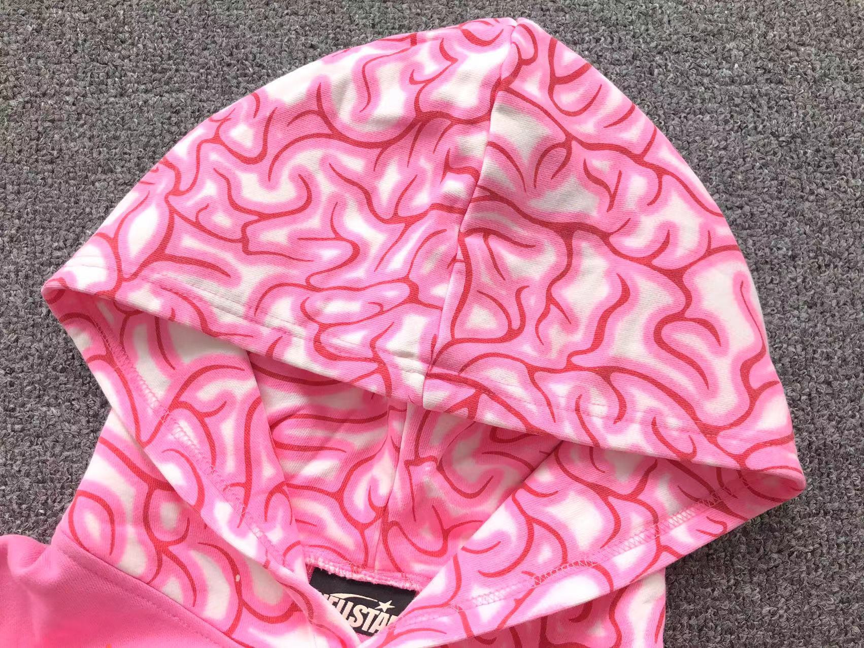Hellstar Brain Fade Hoodie Pink