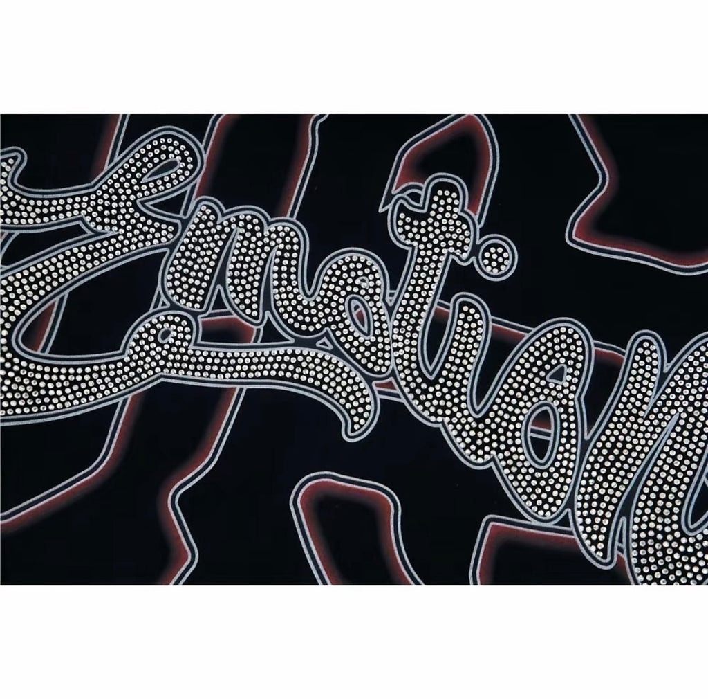 Emotion Angel Rhinestone Zip Hoodie – Black
