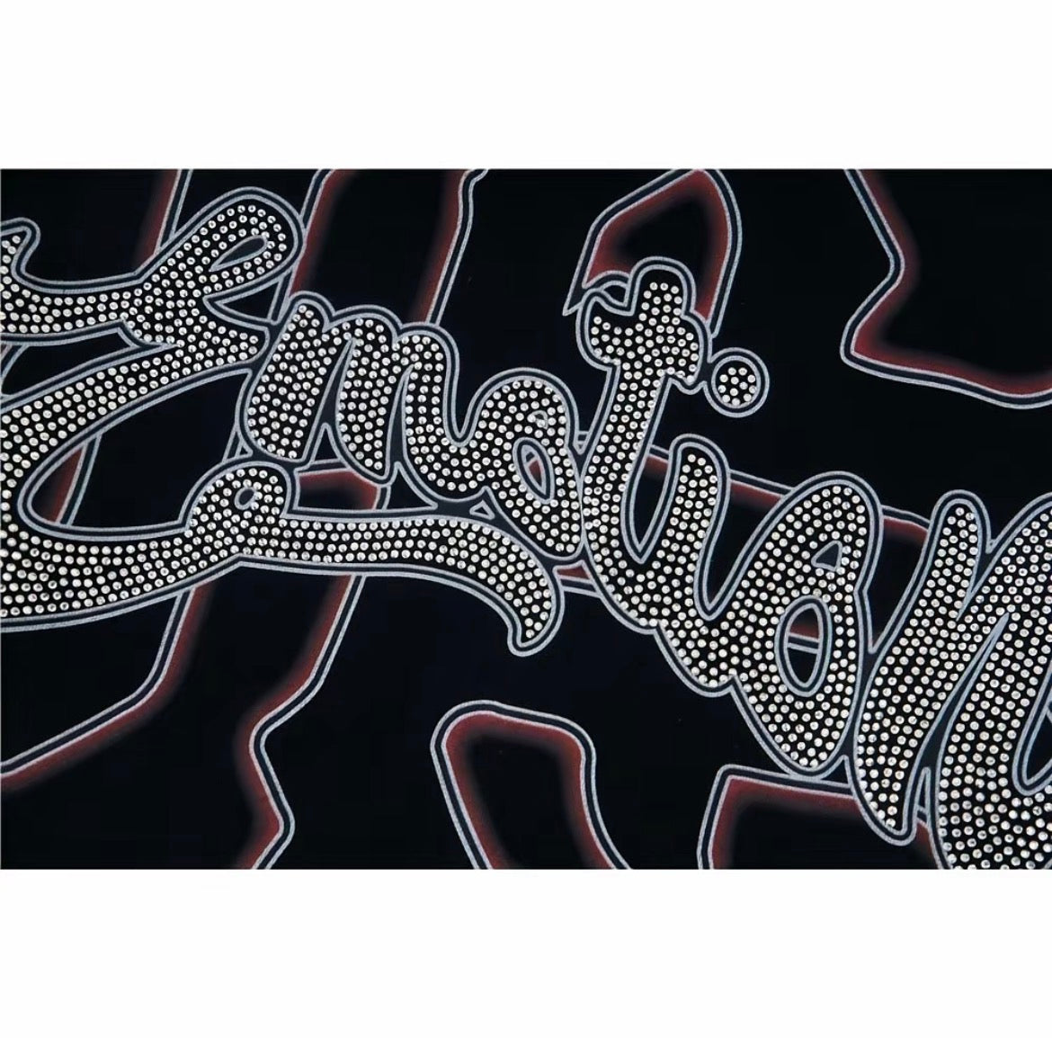 Emotion Angel Rhinestone Zip Hoodie – Black