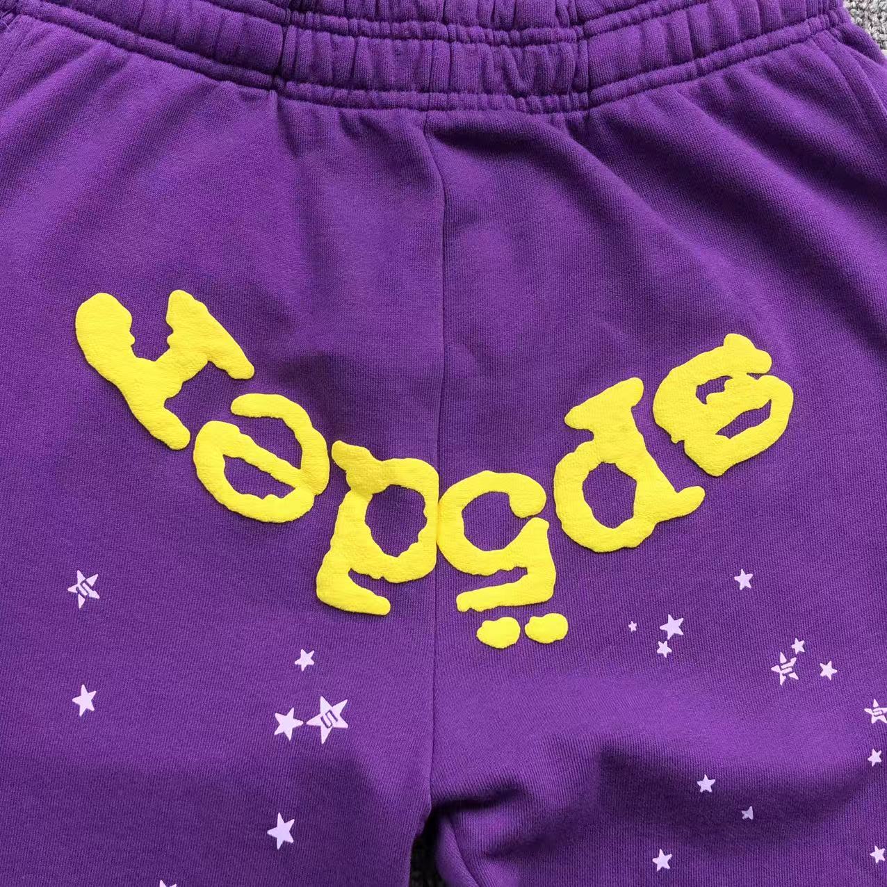 Sp5der Web Sweatpants Purple/Yellow