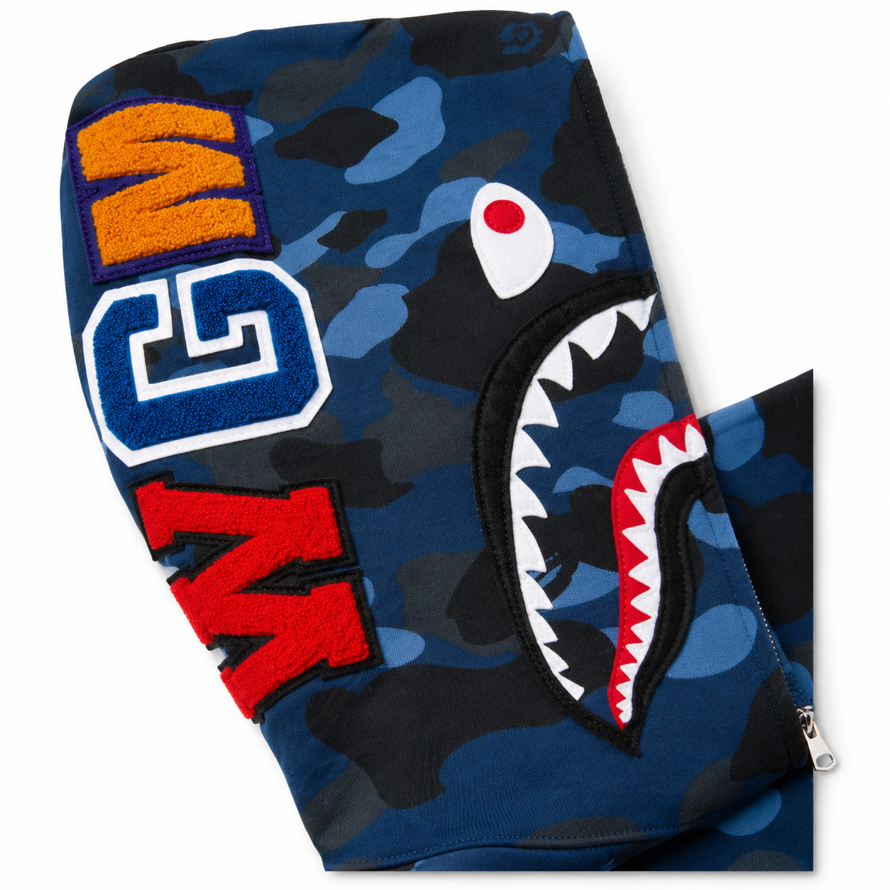 Sudadera BAPE Shark Split Camo Azul