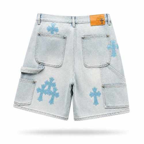Chrome Hearts Multi Cross Carpenter Denim Shorts