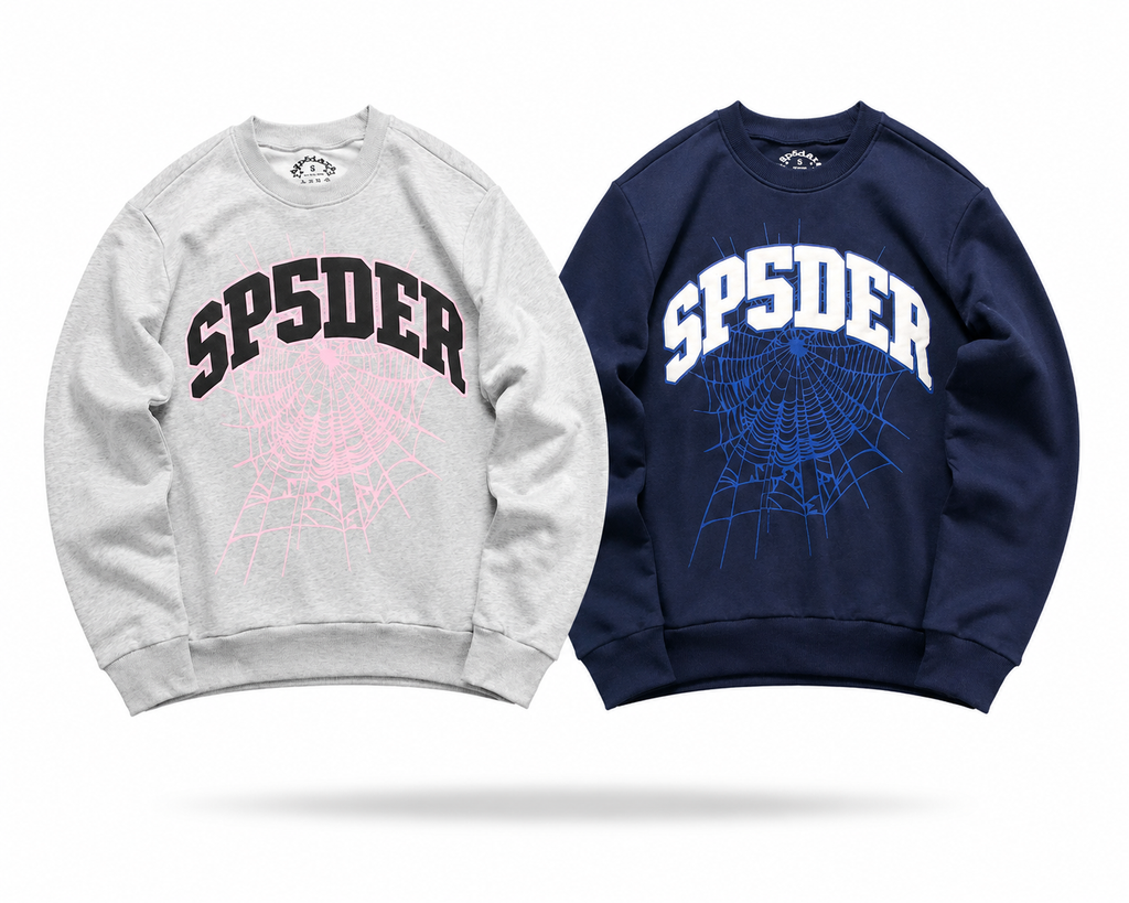 Sp5der Web Crewneck (Navy Blue/White)⁠