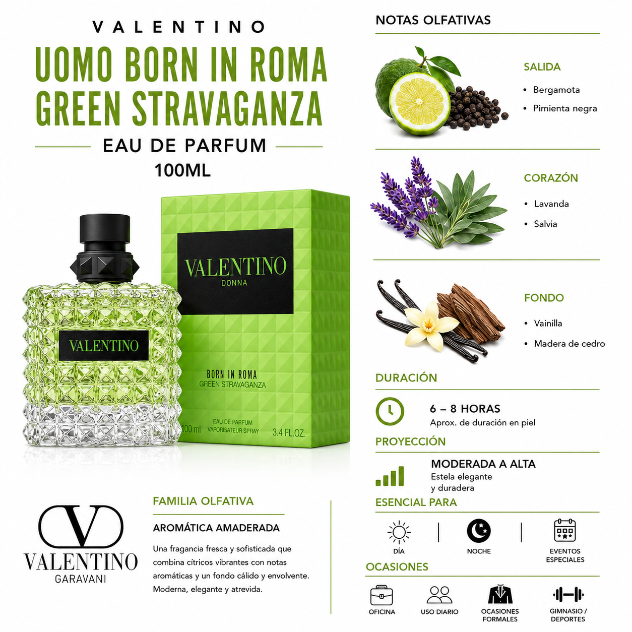Valentino UOMO Born in Roma Green Stravaganza