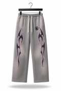 Hellstar Flame Badge Sweatpants / Washed Grey