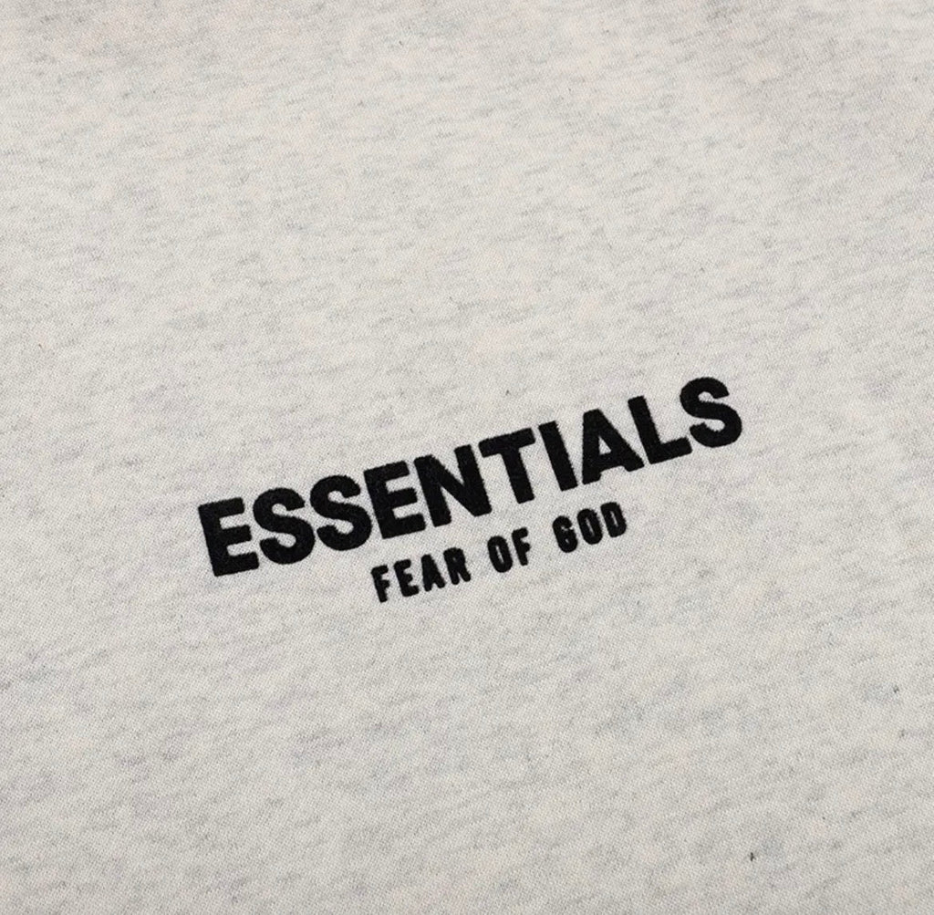 Essential Back Logo Hoodie (“Light Oatmeal / Grey”)