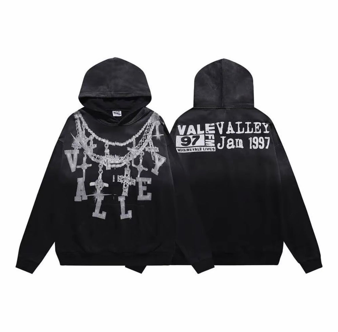 VALE FOREVER “VALLEY 97” HOODIE BLACK