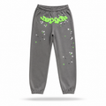 Sp5der Worldwide Sweatpants Heather Grey / Green