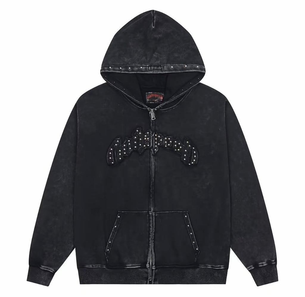 Godspeed Symmetric Zip Hoodie – Black