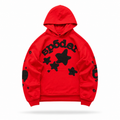 Sp5der Black Star Hoodie (Red)⁠