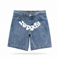 Sp5der Denim Web Shorts (Light Blue)⁠