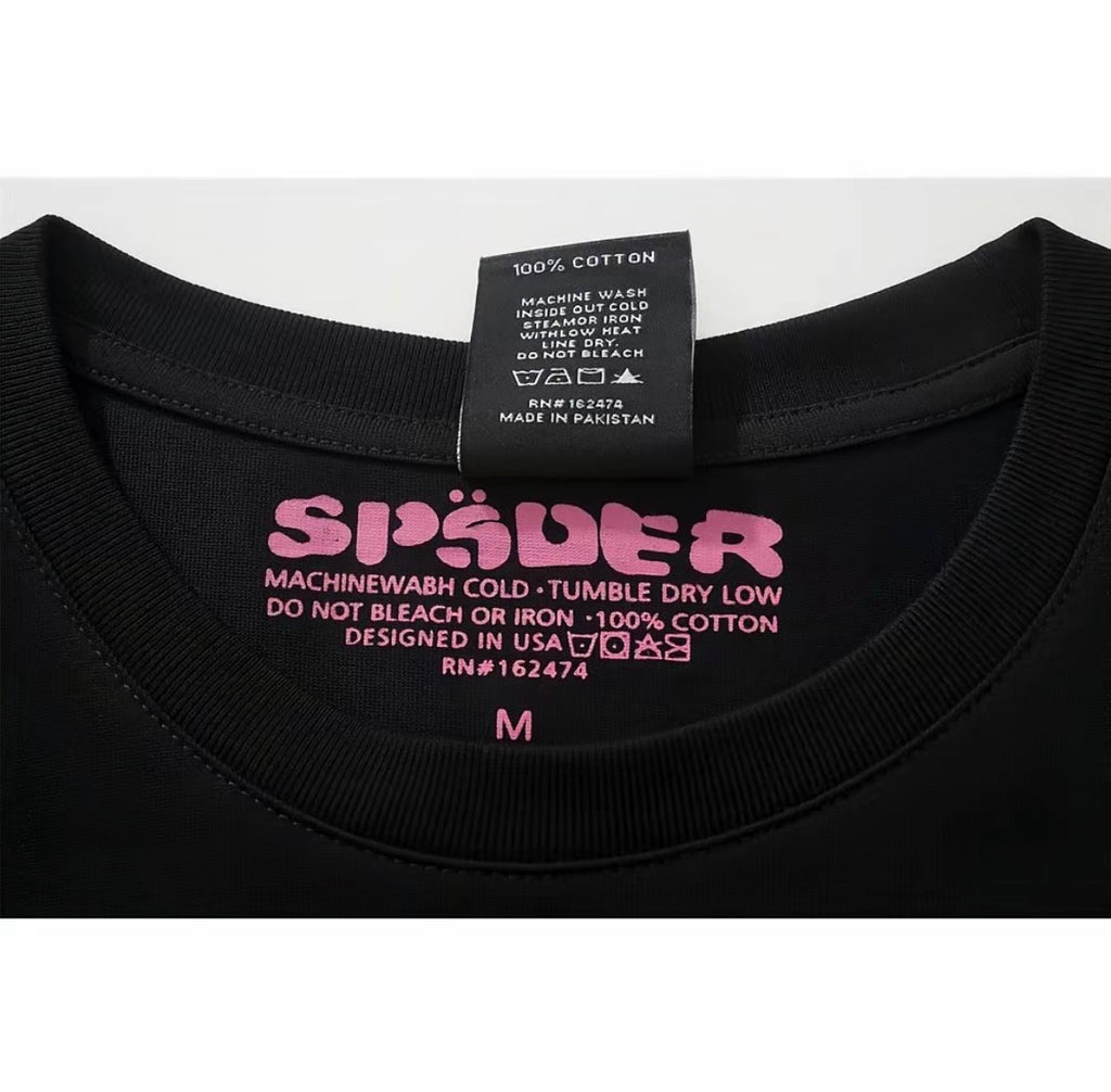 SP5DER P*NK Web Tee Black