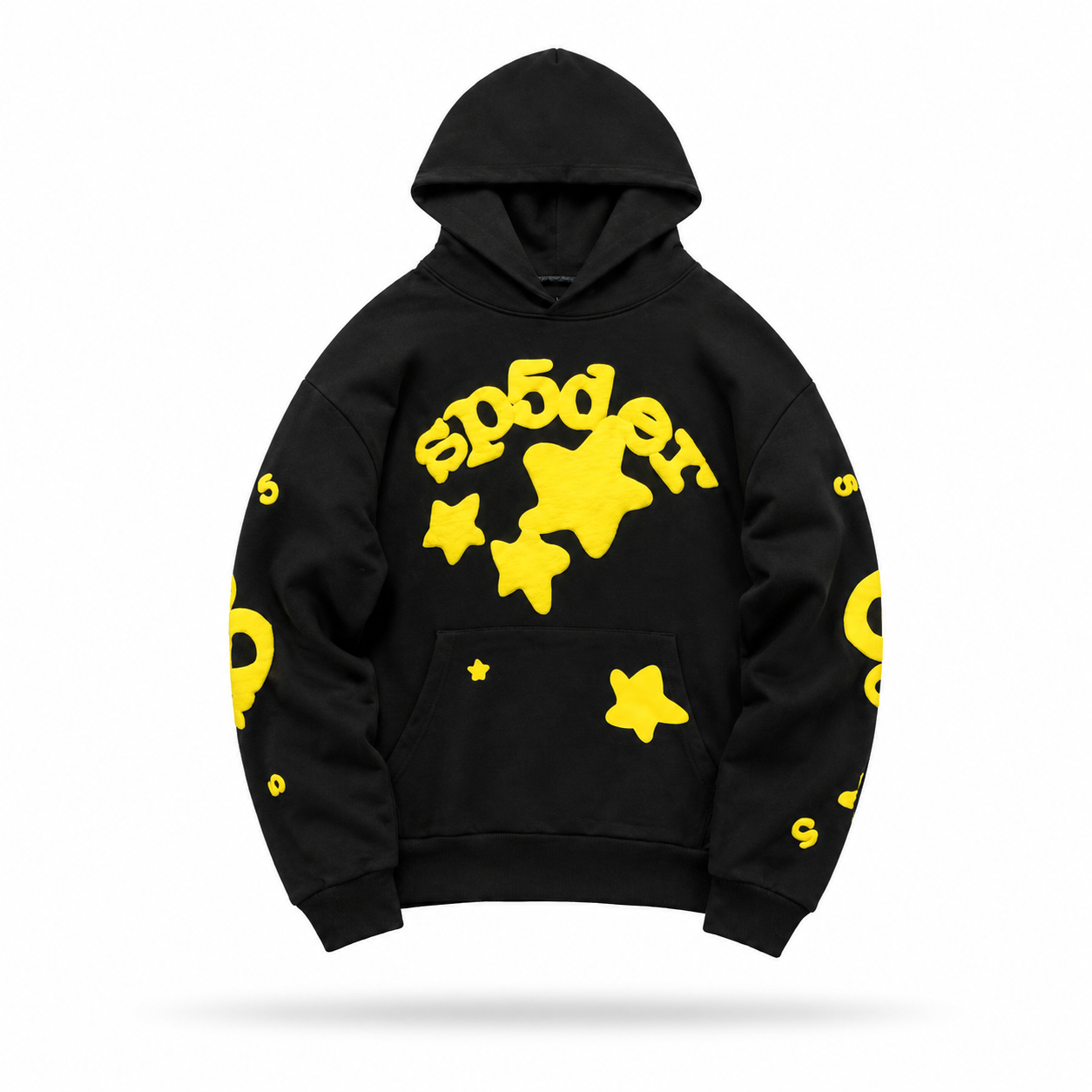 Sp5der Beluga Hoodie Black / Yellow