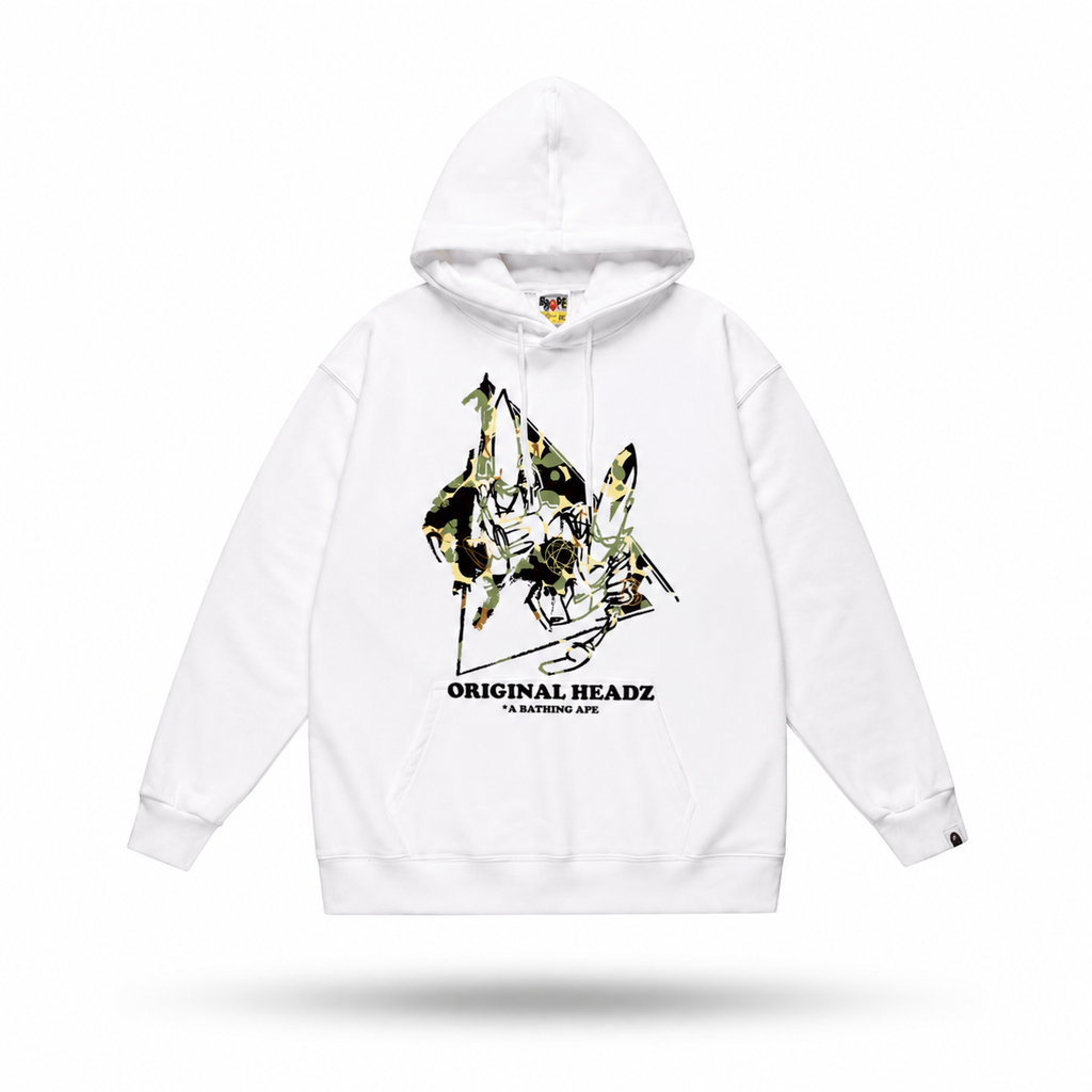 BAPE Headz Pullover Hoodie “White”