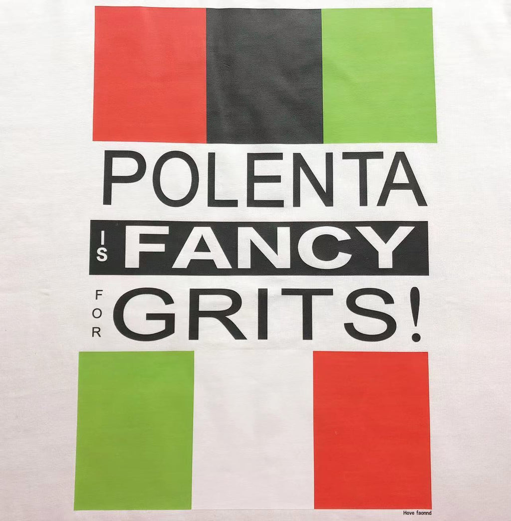 Denim Tears Polenta Is Fancy For Grits Tee White / Black