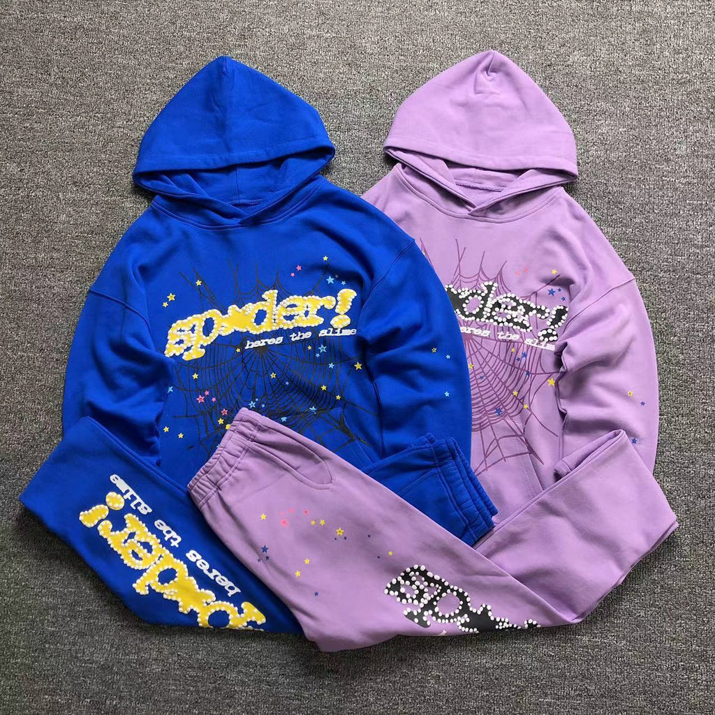 Sp5der Worldwide Web Hoodie Pink